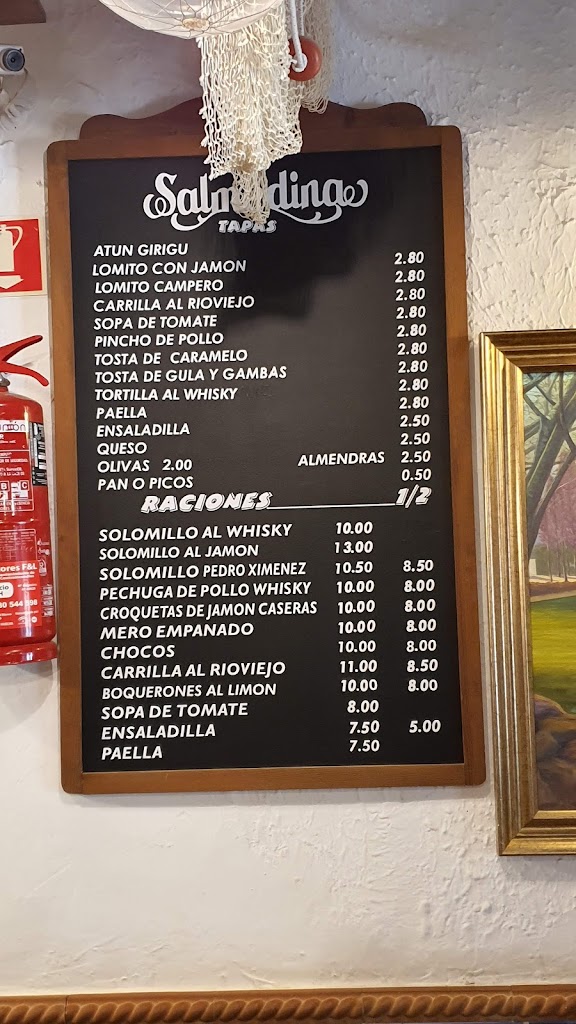 Restaurante Salmedina — Carta