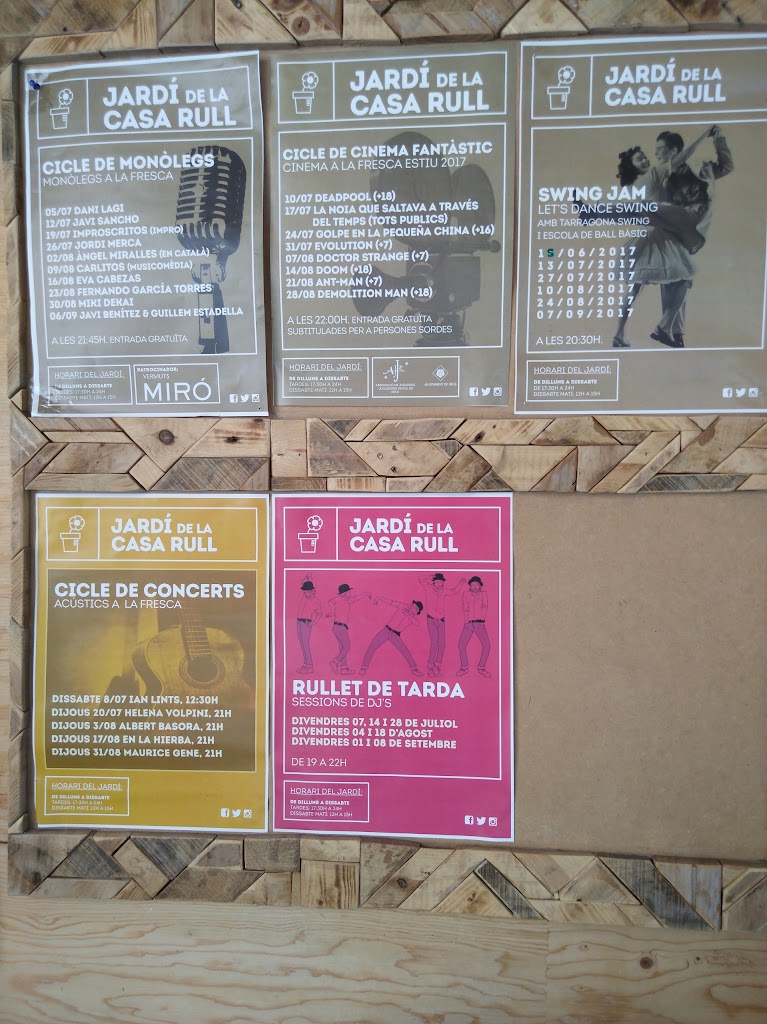 Bar Jardi de la Casa Rull — Carta