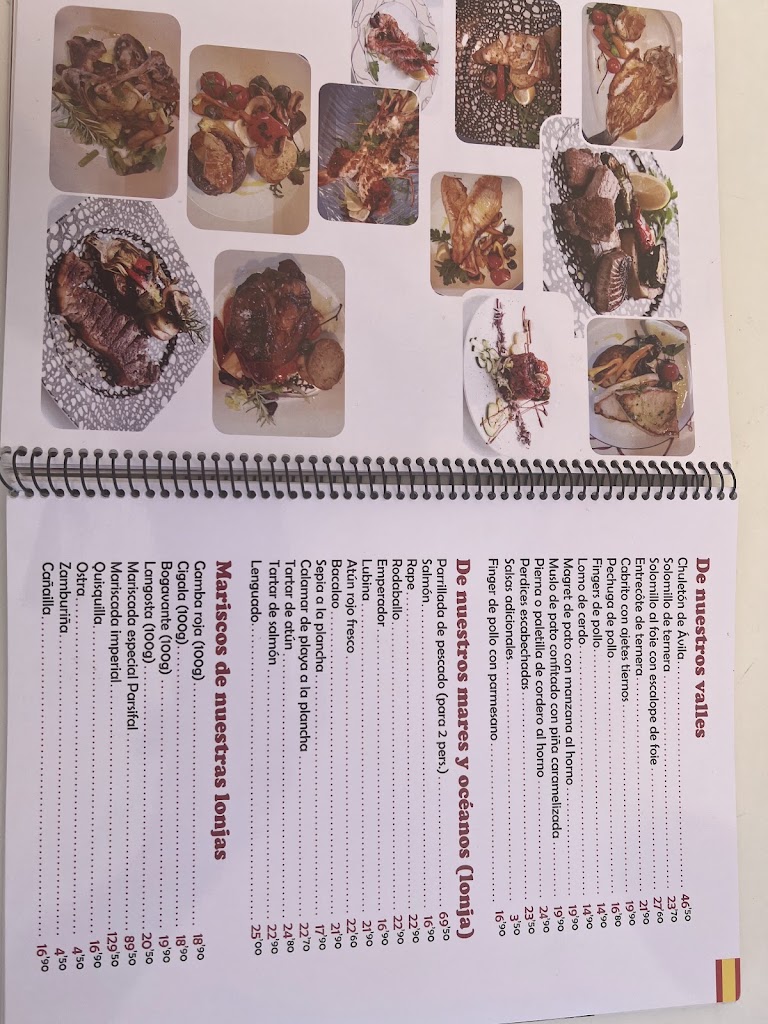 Restaurante Parsifal — Carta