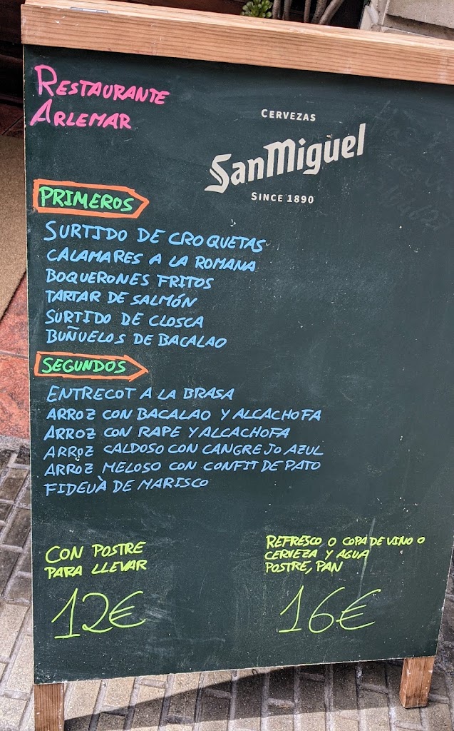 Arlemar Restaurant — Carta