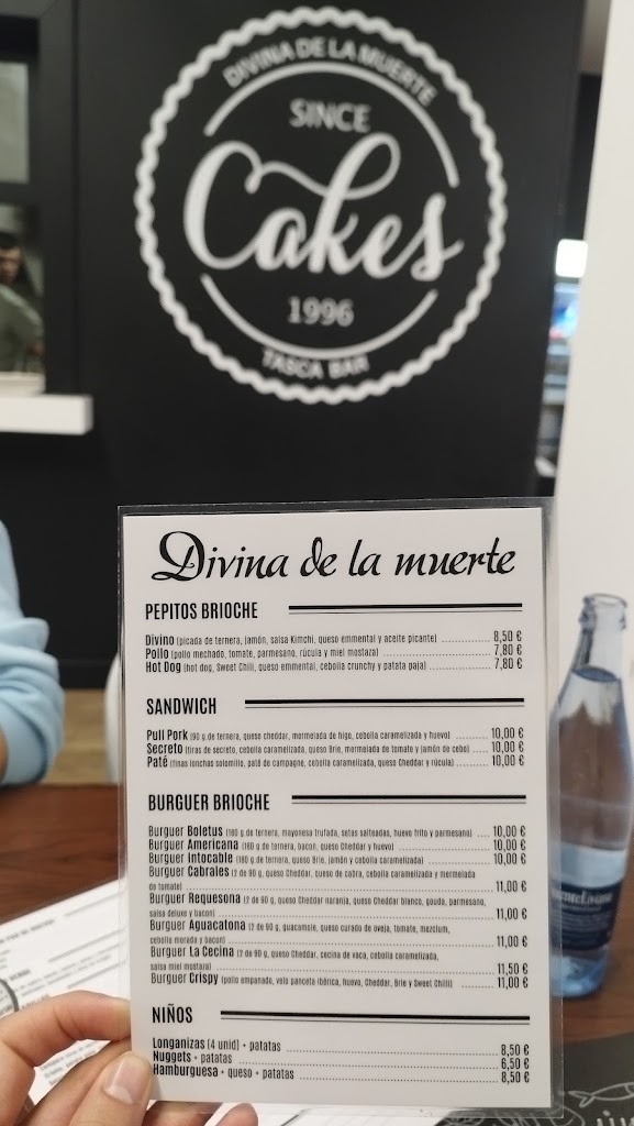 Divina de la Muerte "tasca-bar" — Carta