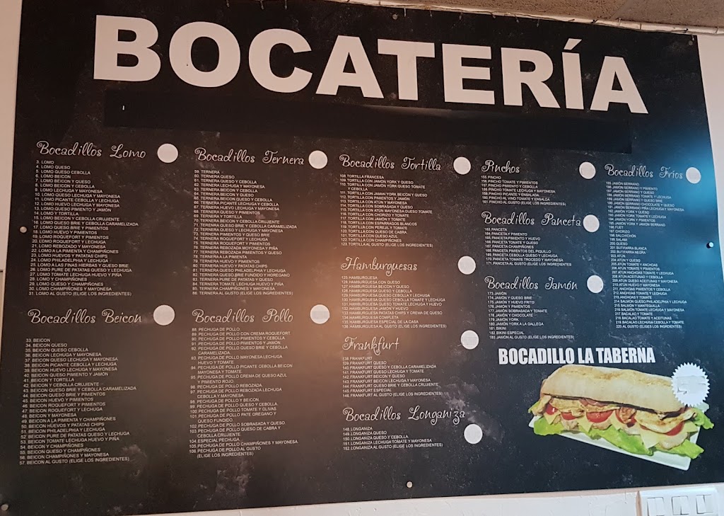 Taperia Bar La Taverna de Reus — Carta