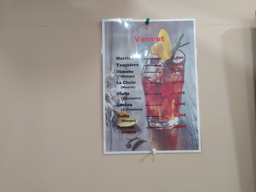 Yuste Cafeteria — Carta