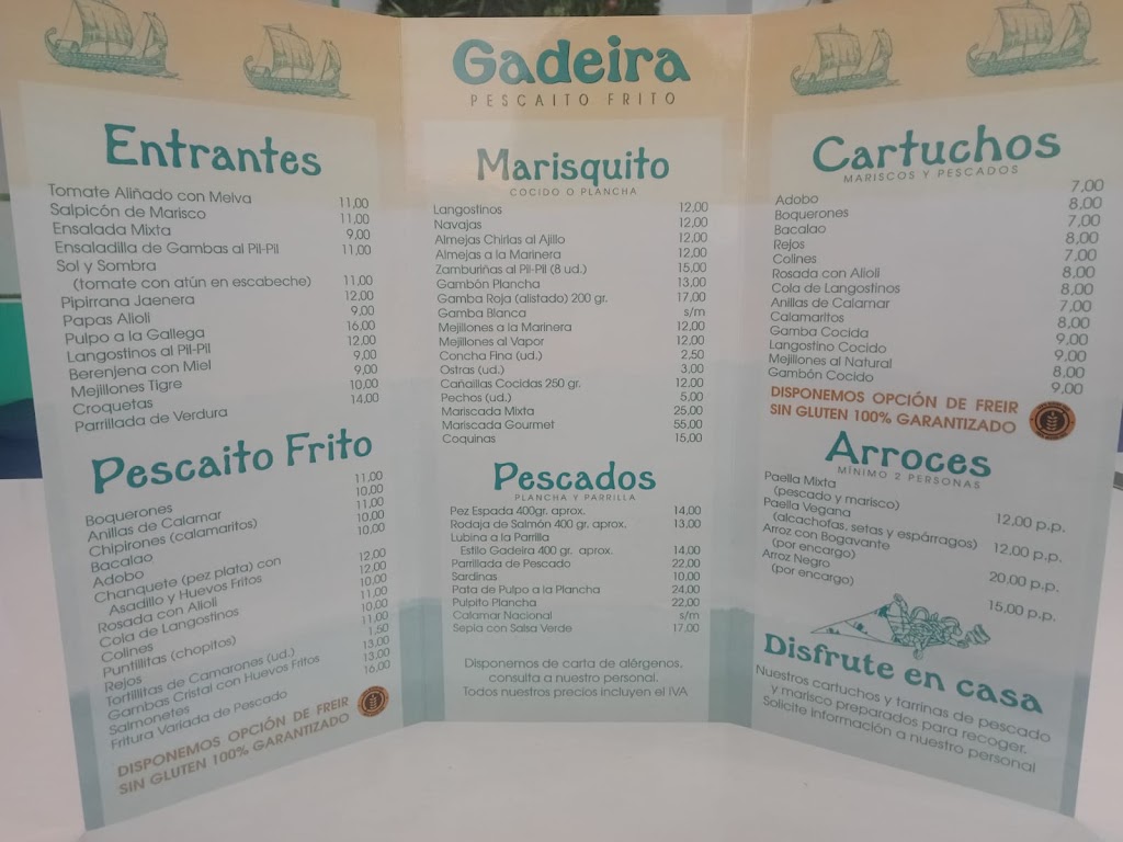 FREIDURIA GADEIRA JAEN — Carta