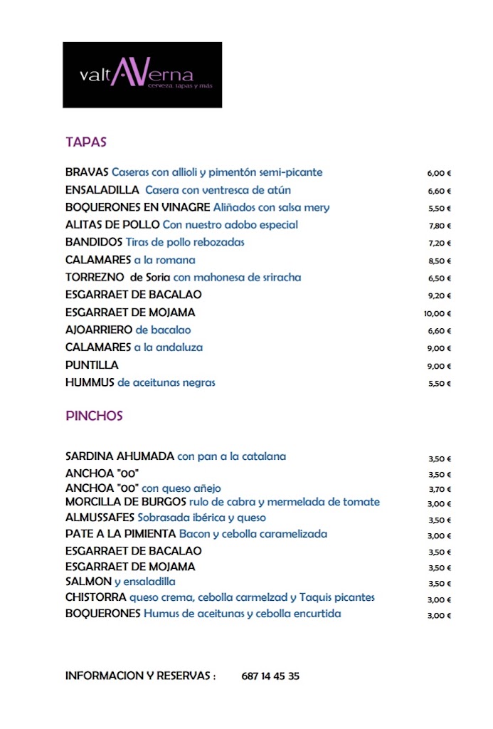 valtAVerna — Carta