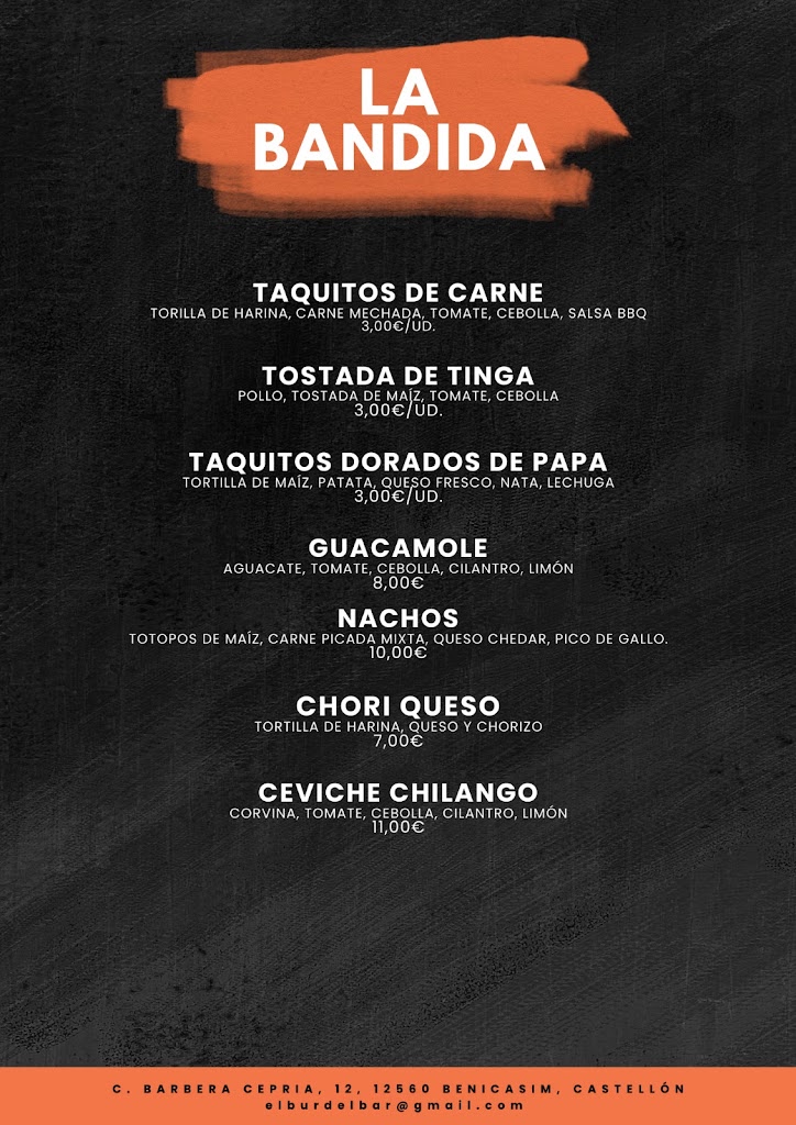 La Bandida — Carta