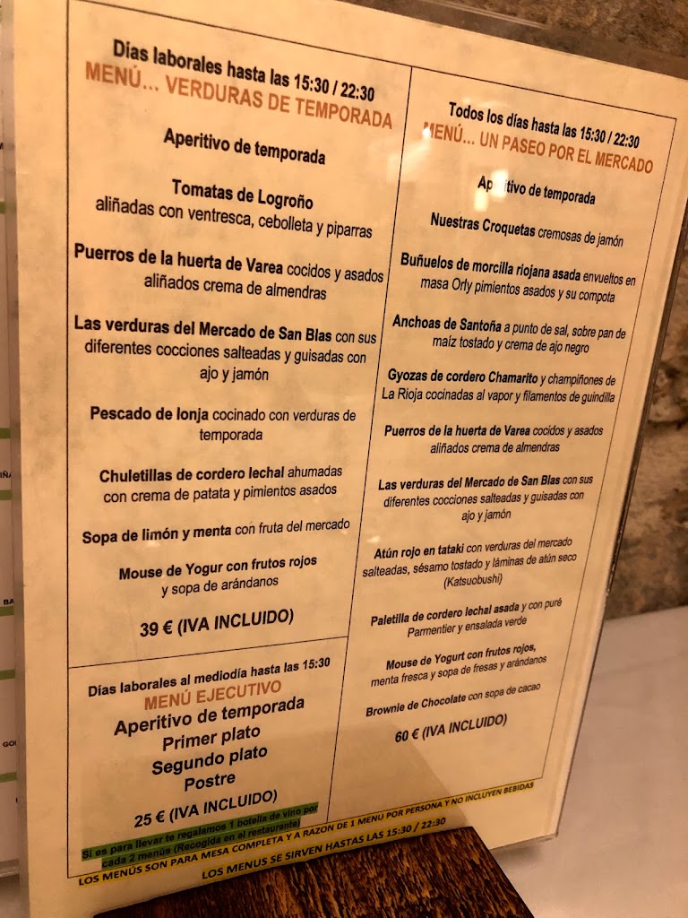 La Cocina de Ramon — Carta