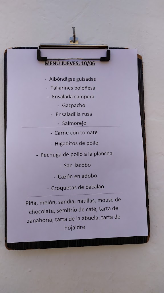 Casino Primitivo — Carta