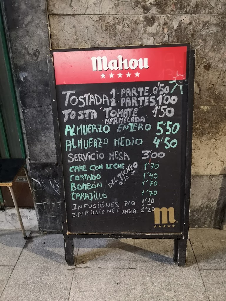 Cafeteria Mayans — Carta