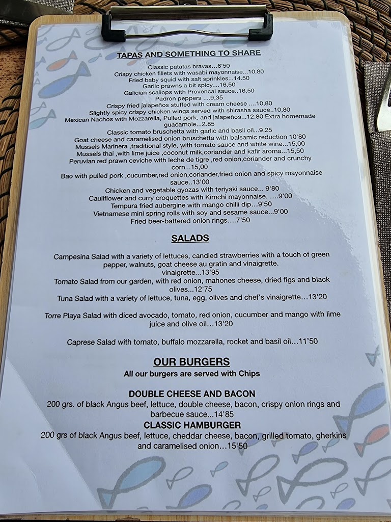 El Bistro Sail & Surf — Carta