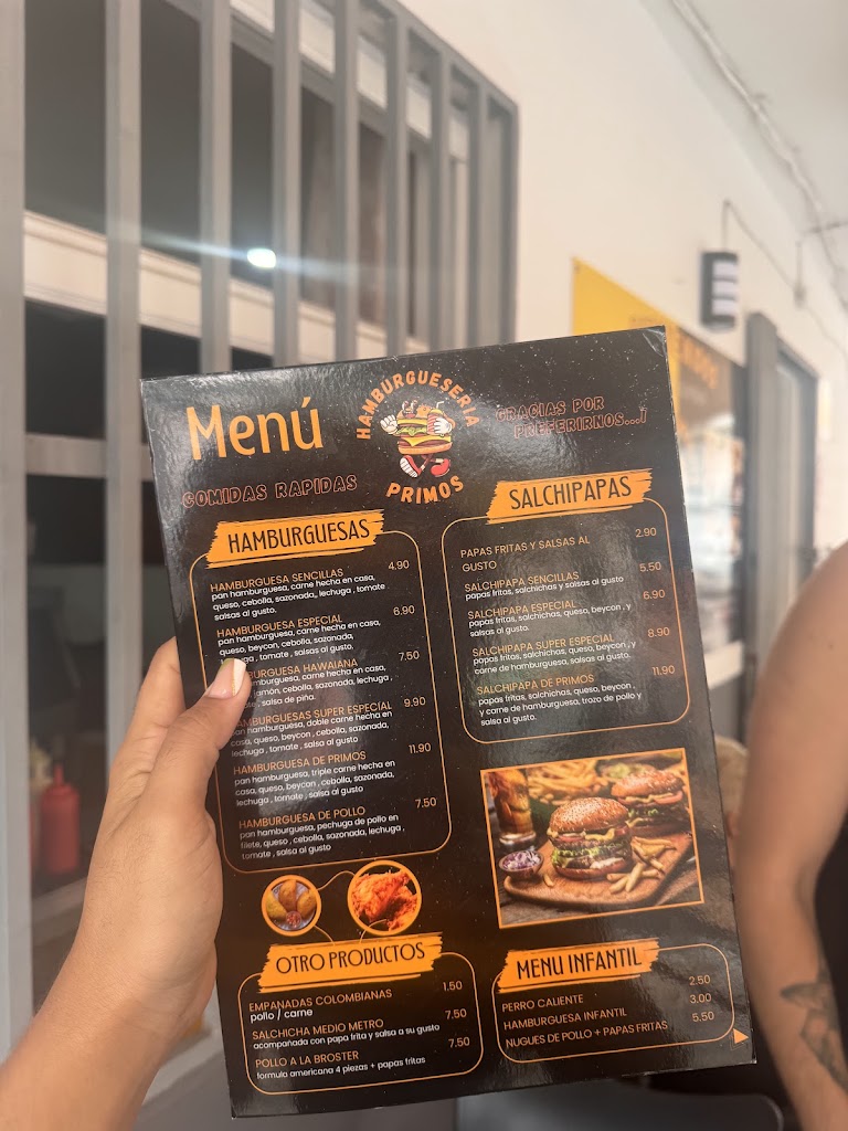 Bar mejora Primos — Carta