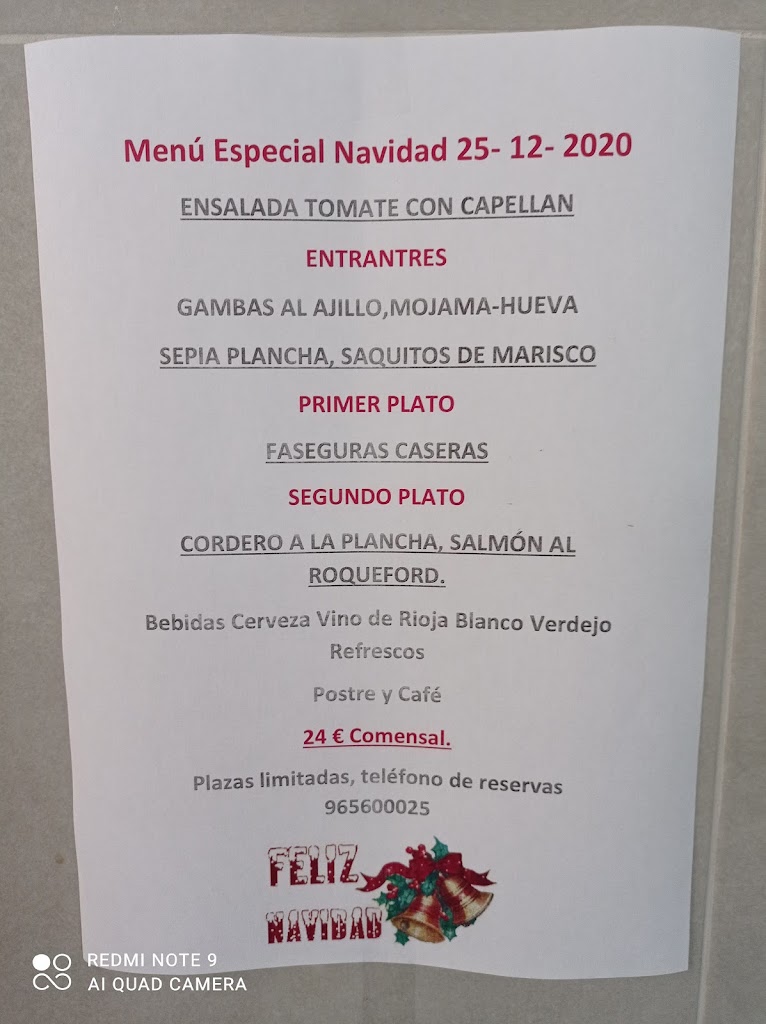Cafe Bar Moka Restaurante Jesus Lopez Martinez — Carta