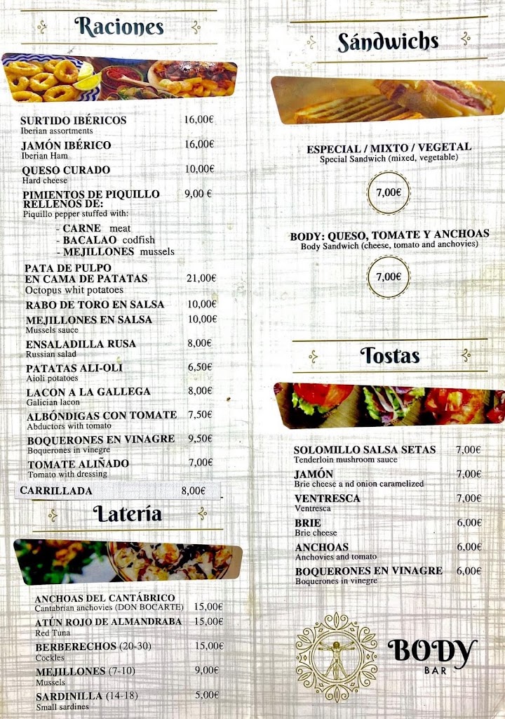 Pub Body — Carta