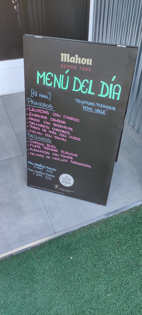 Restaurante NOVO VALLE — Carta