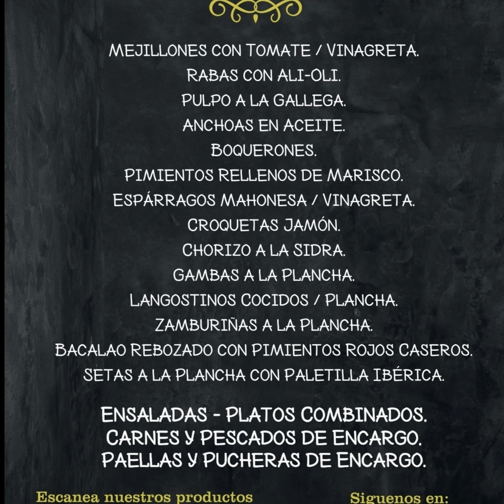 Bar Restaurante Salvamar — Carta