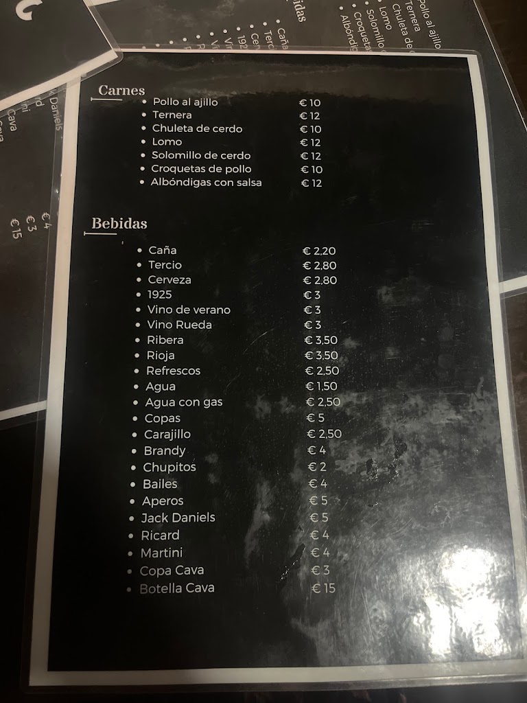 Cafe bar amiguito con sombrero — Carta