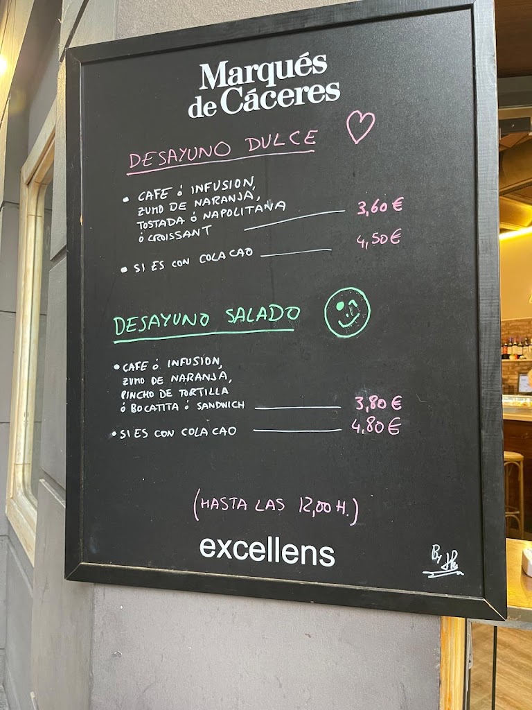 Cafeteria Arraigo — Carta