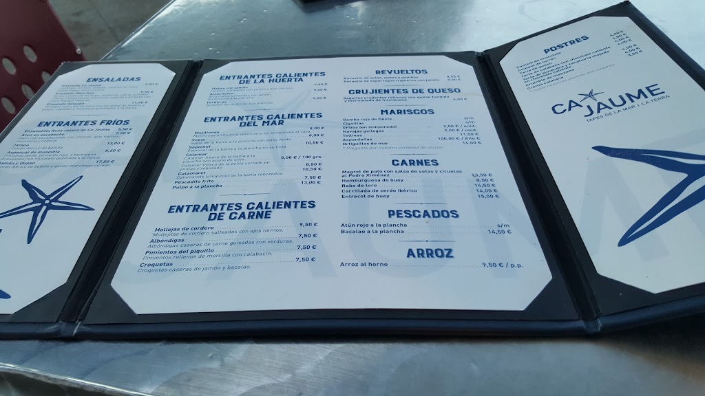 Restaurante Ca Jaume - Altea — Carta