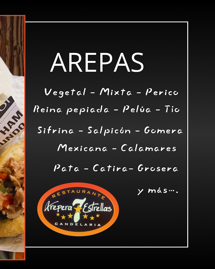 Bar Arepera 7 Estrellas — Carta