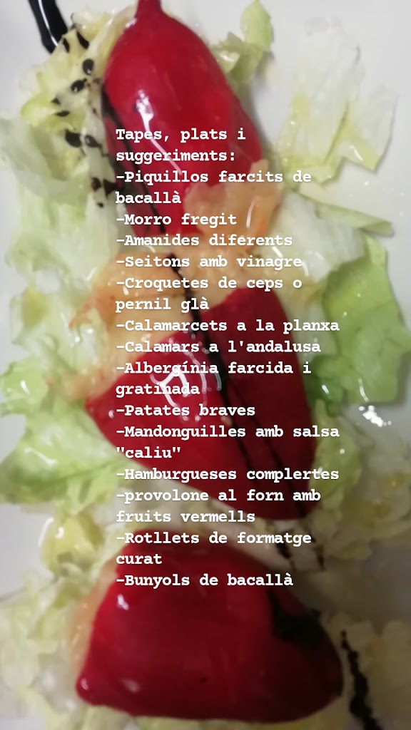 Bar Caliu — Carta