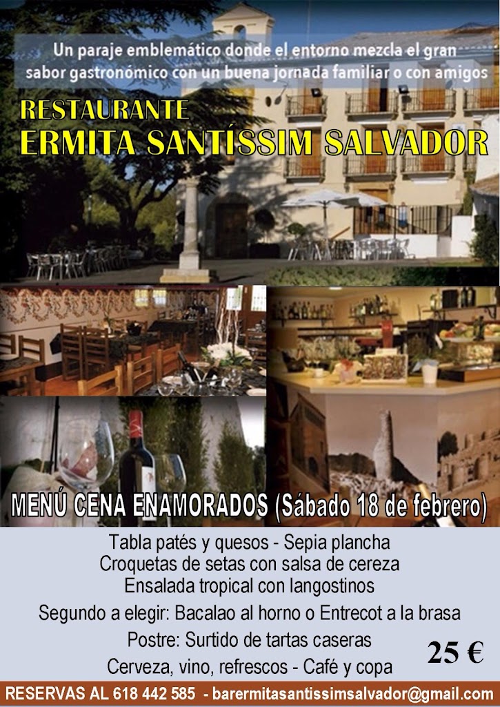 Bar Restaurante de la Ermita del Santisimo Salvador de Onda — Carta