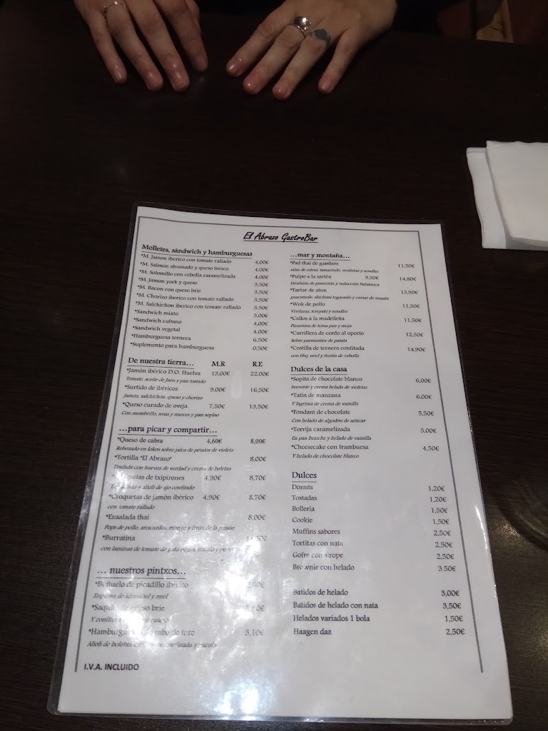 Real Cafe — Carta