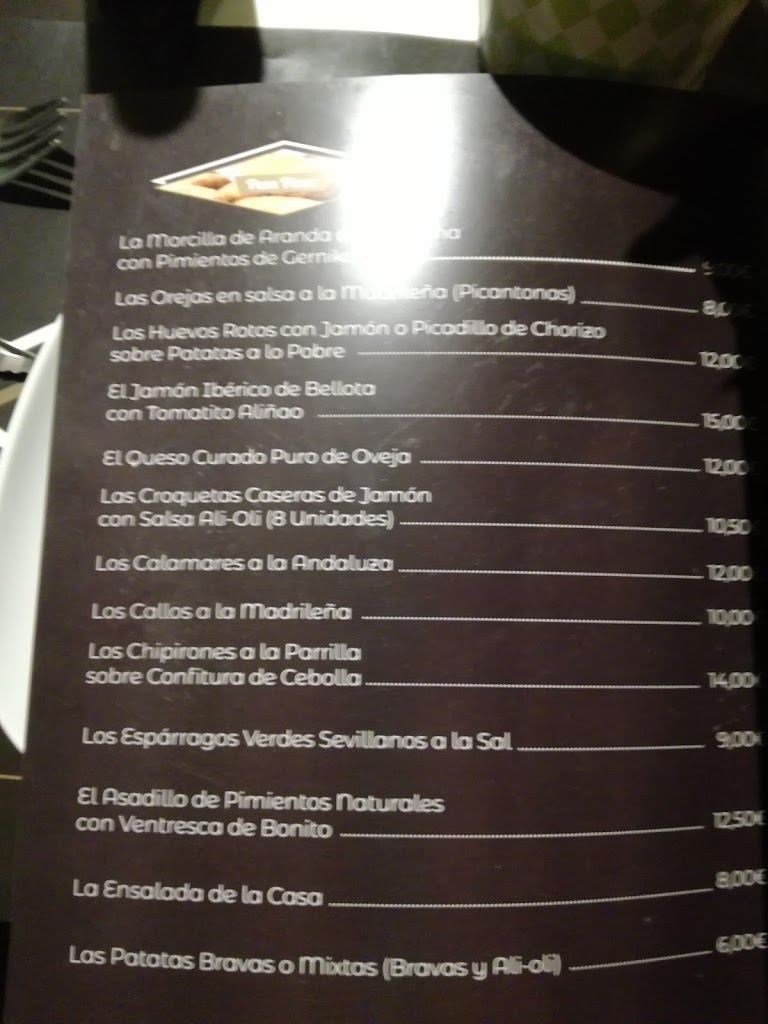 La Nueva AVENTURA - Bar & Restaurante — Carta