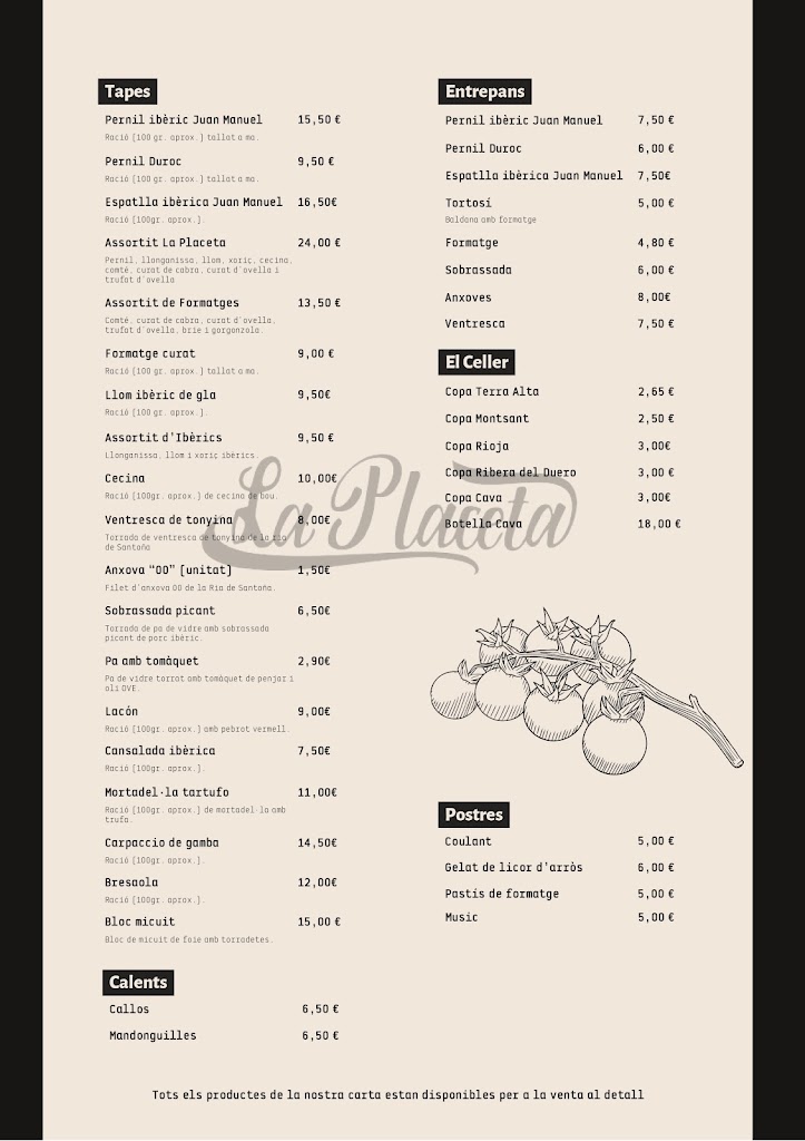 La Placeta by Jordi Subirats — Carta