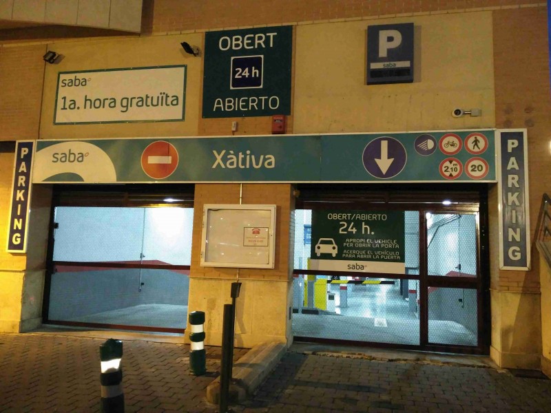 Parking Saba Estacion Tren Xativa — Signo