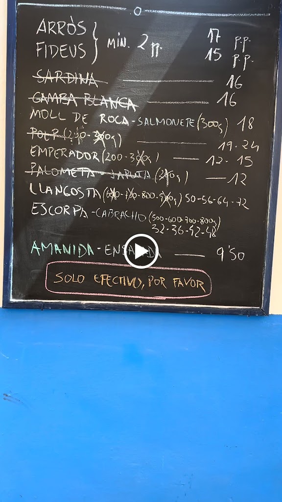 Restaurante Terra Milles — Carta