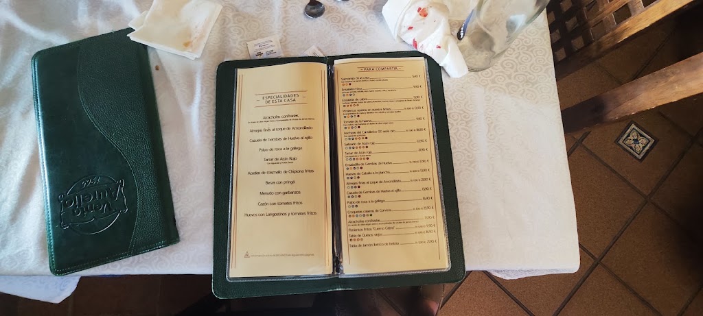 VENTA AURELIO RESTAURANTE — Carta