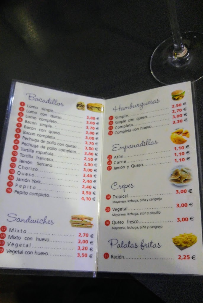 Cafetaria Hobby — Carta