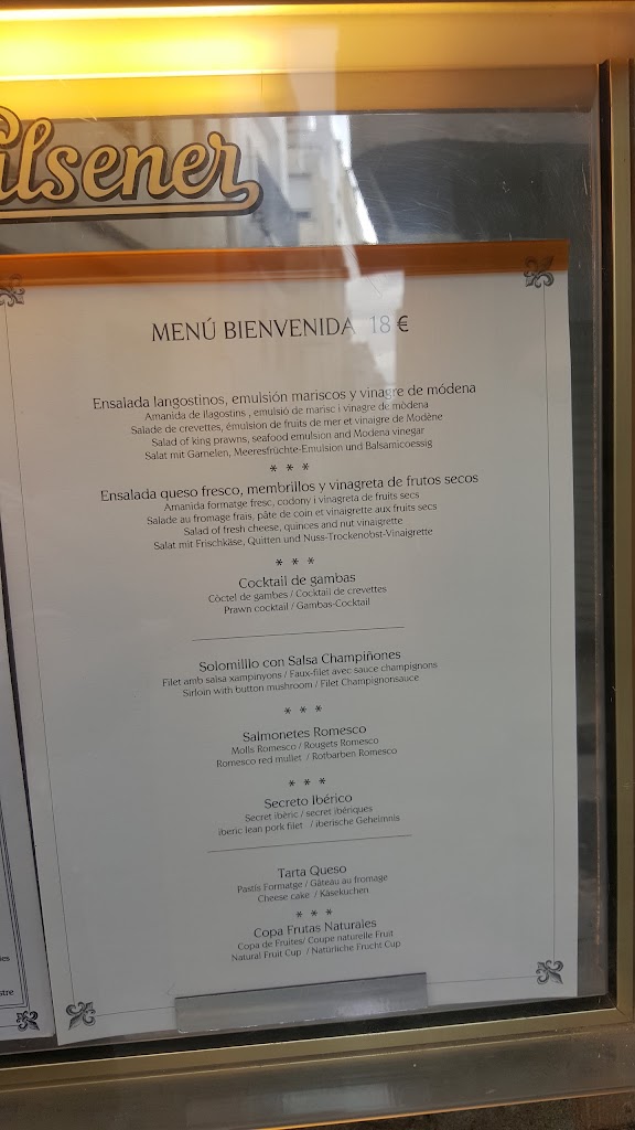 Restaurante Flor de Lis Elmaalem — Carta
