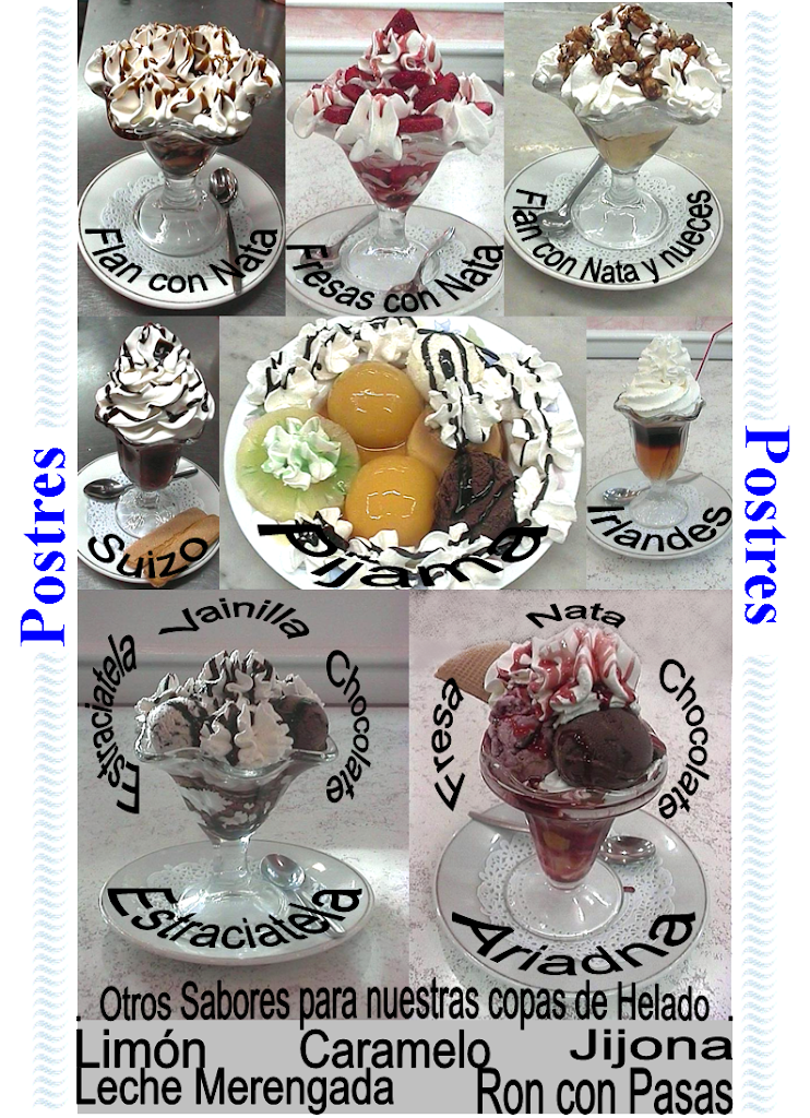 Bar Jerez de los Caballeros "La Pili" — Carta