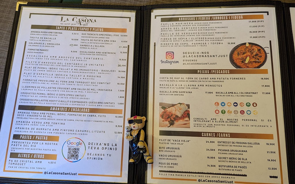 La casona de sant just — Carta