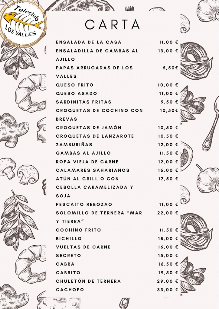 Teleclub Los Valles — Carta