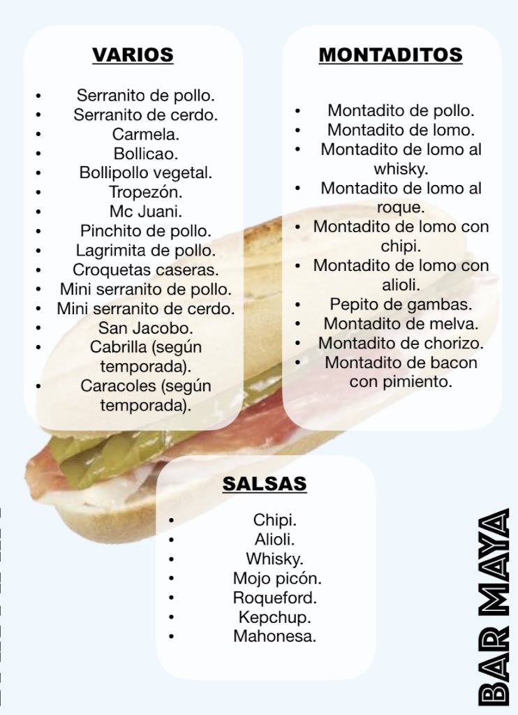 Bar Maya — Del propietario