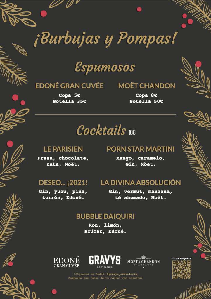 Gravys Cocteleria — Carta