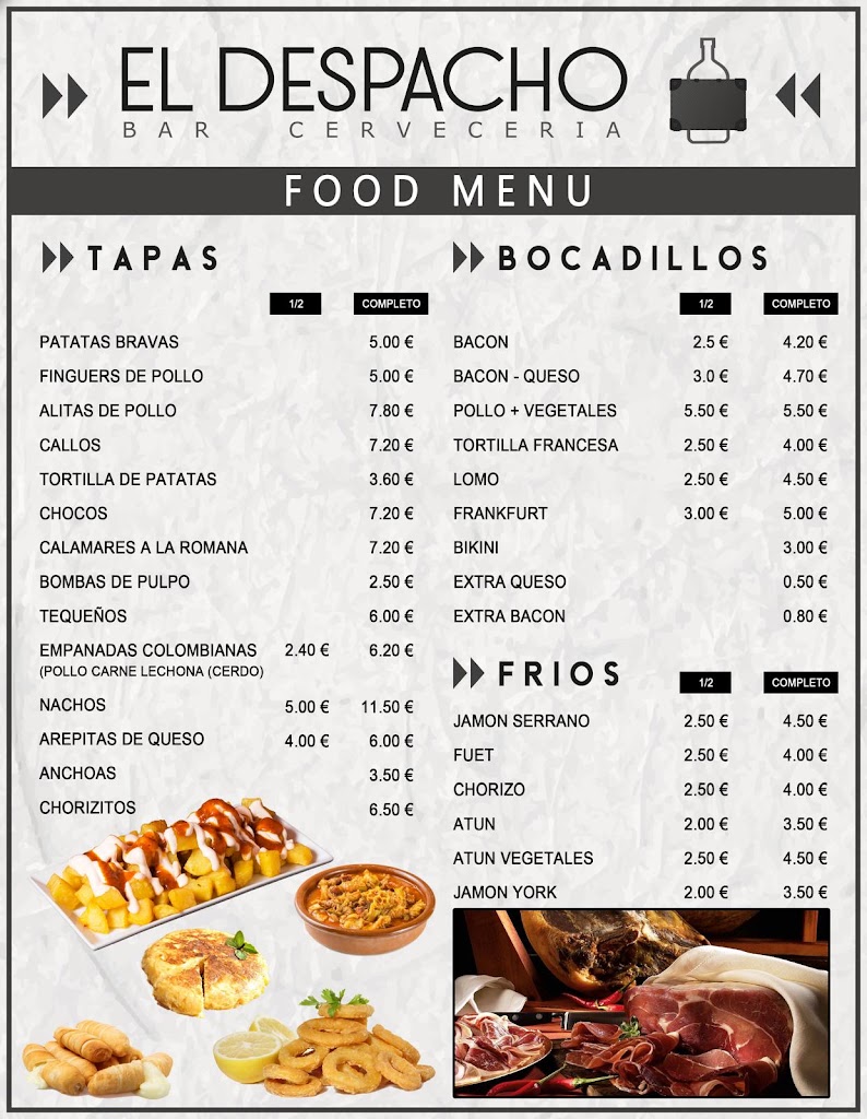 BAR EL DESPACHO — Carta