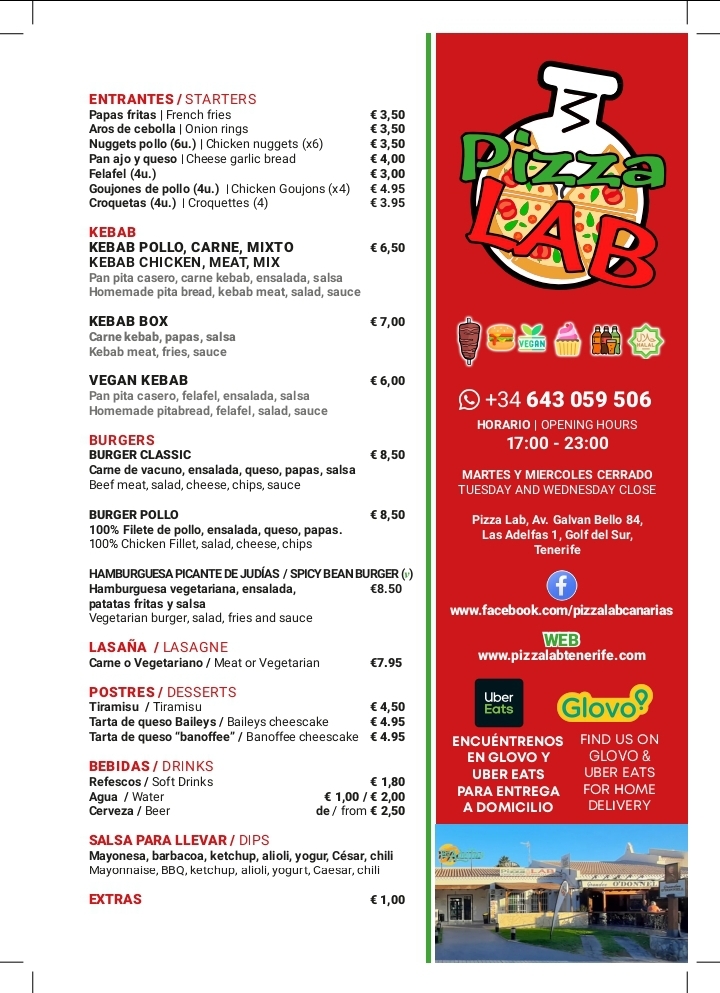 Pizza LAB — Carta