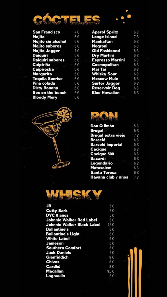 Banana Beach Bar — Carta
