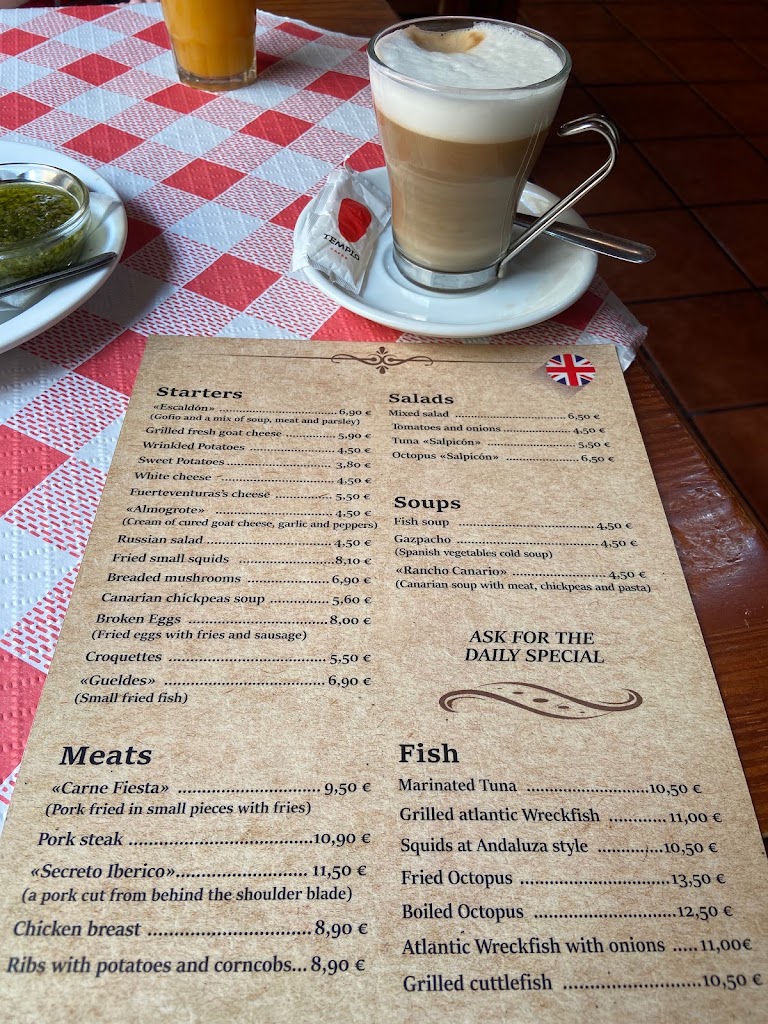 Bodegon Viana — Carta