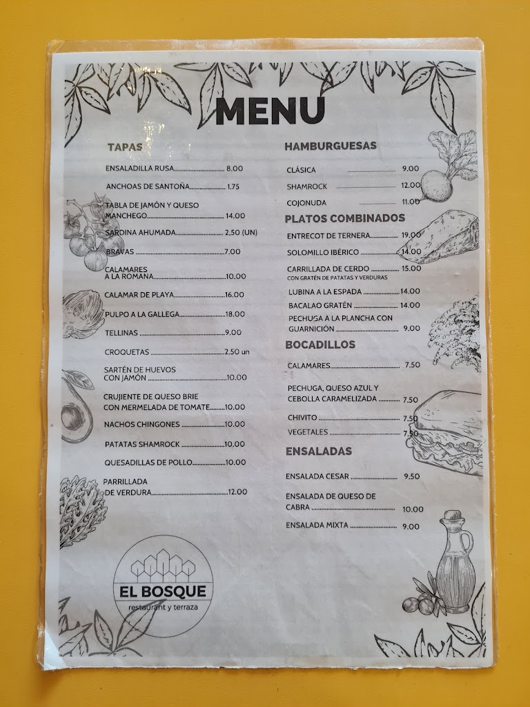 SHAMROCK BAR — Carta
