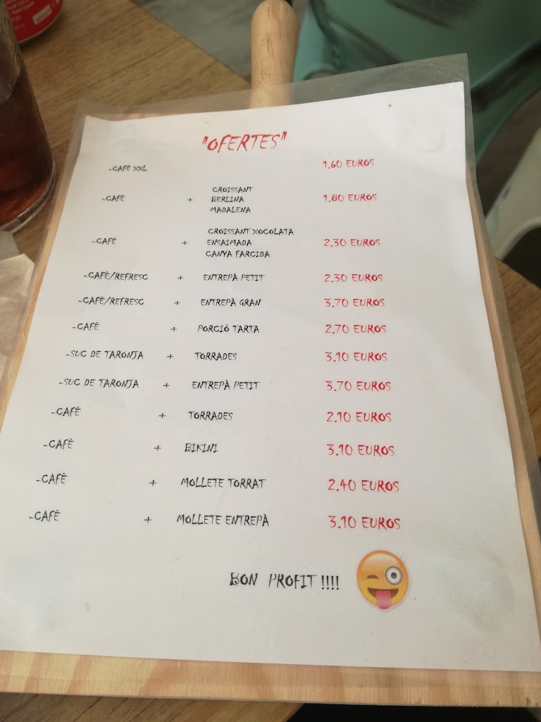 El Pastisset — Carta