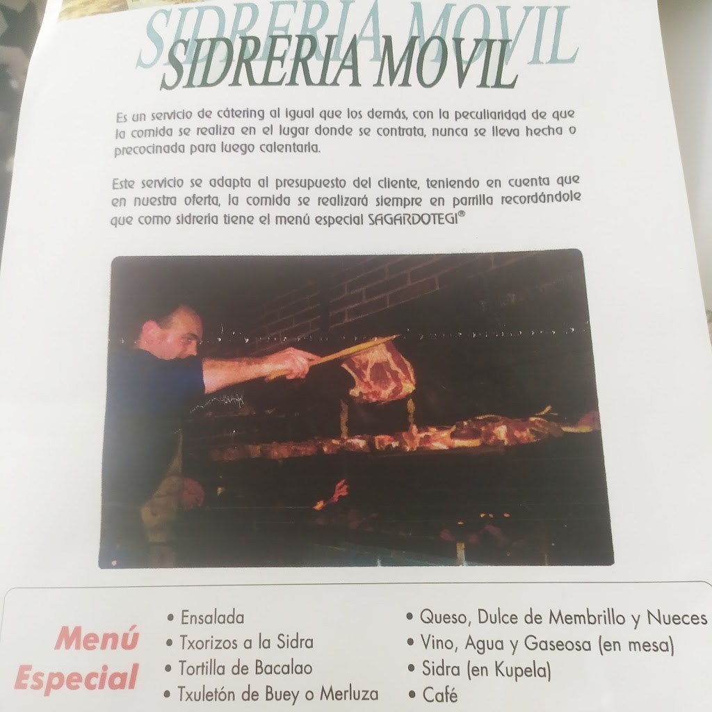 Sidreria movil Patxi — Carta