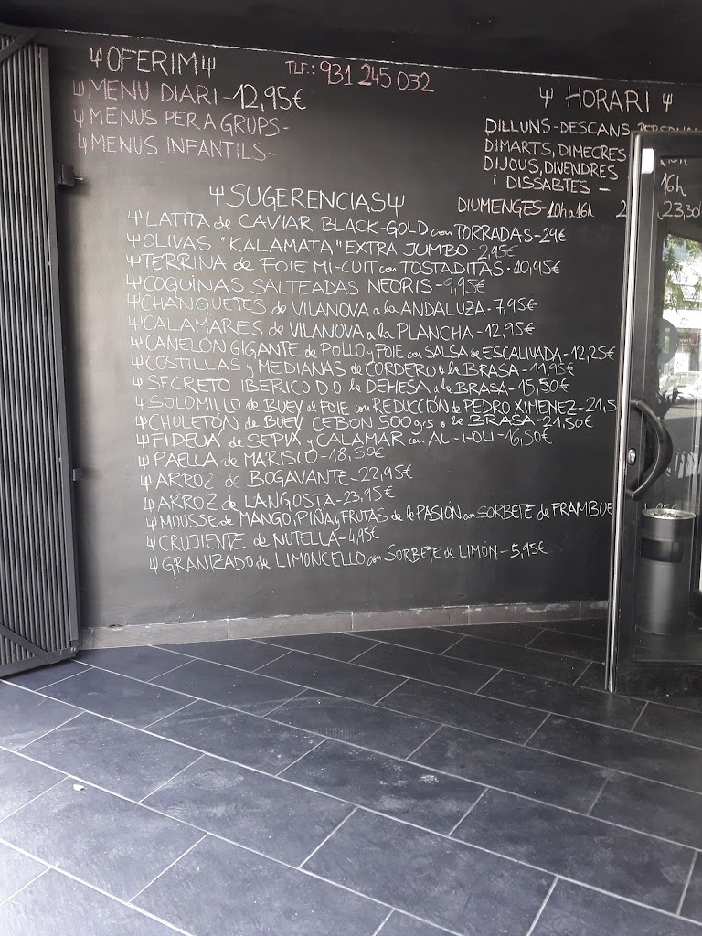 Neoris Restaurant — Carta