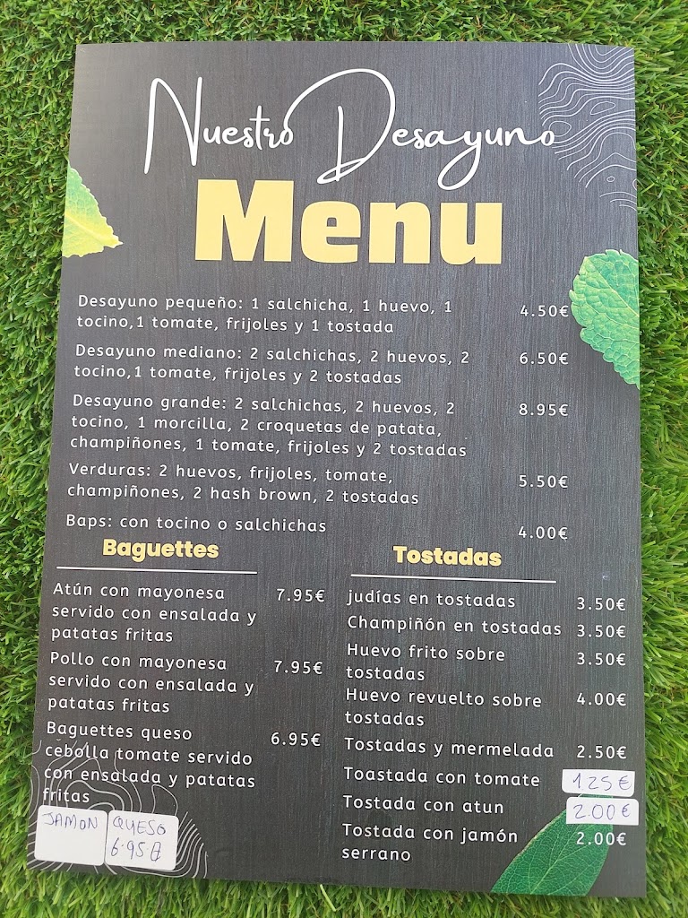Buena vista restaurante bar & grill — Carta