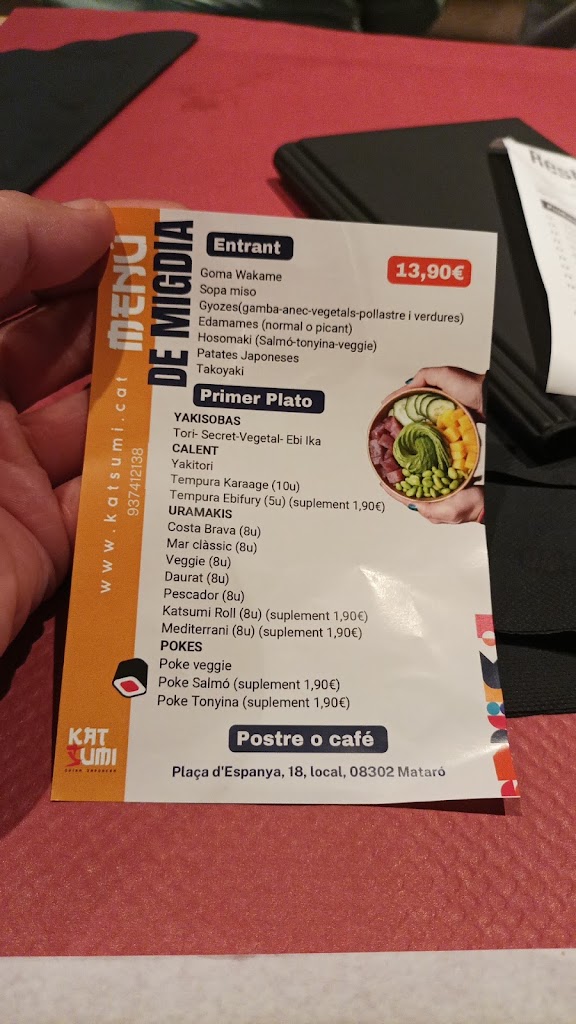 Katsumi Sushi — Carta