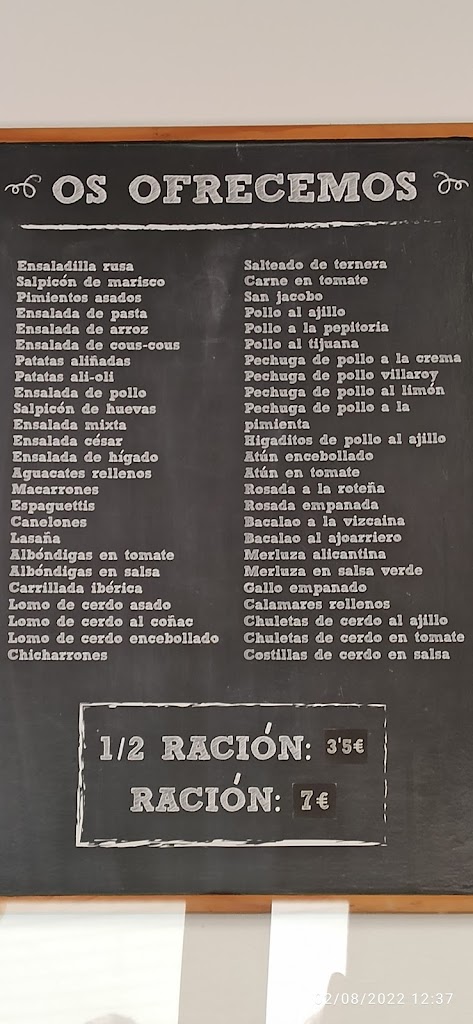 La Herreria, comida casera para llevar — Carta