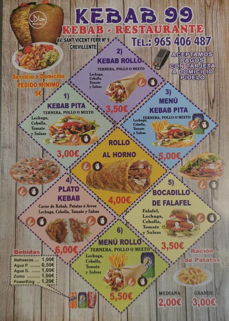 Kebap 99 — Carta